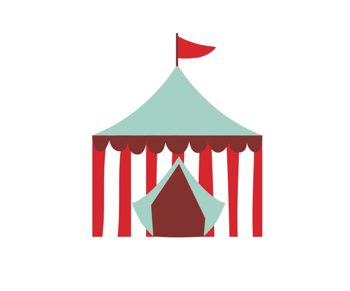 Desenho Mochila Mini Fashion Cinza Claro Circus Tenda