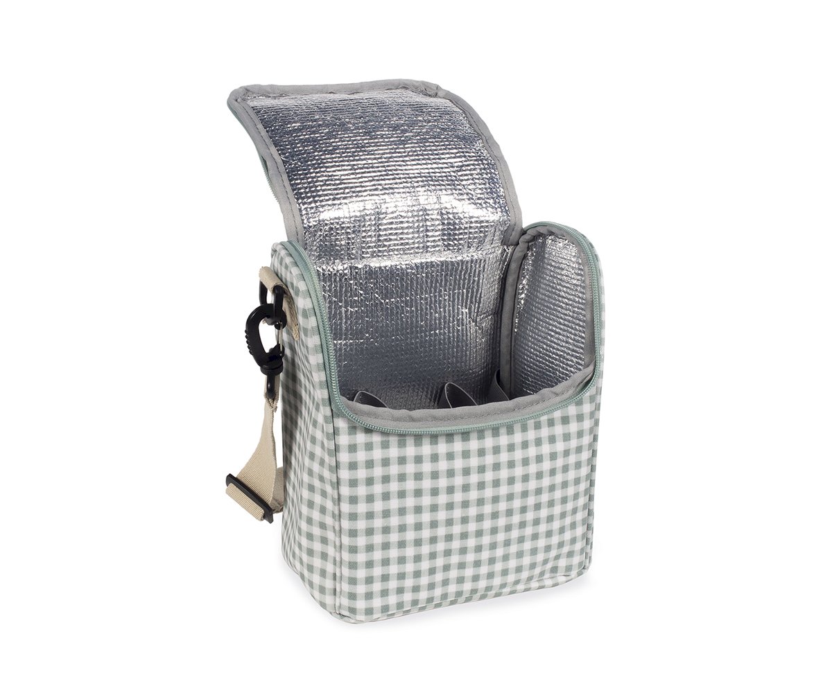 Bolsa Térmica para Biberones I Love Vichy Verde