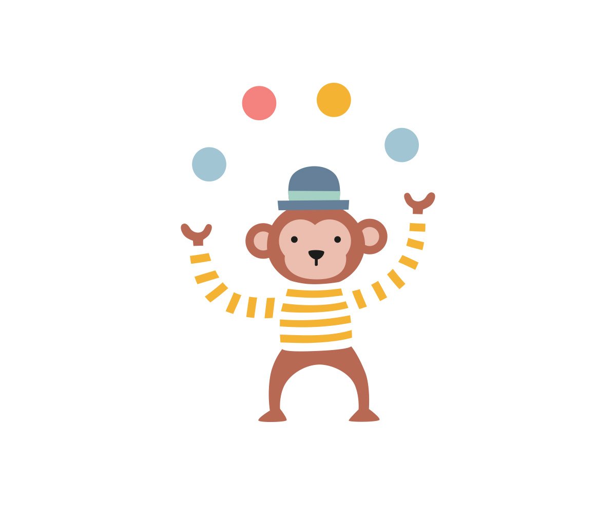 Desenho Mochila Mini Fashion Cinza Circus