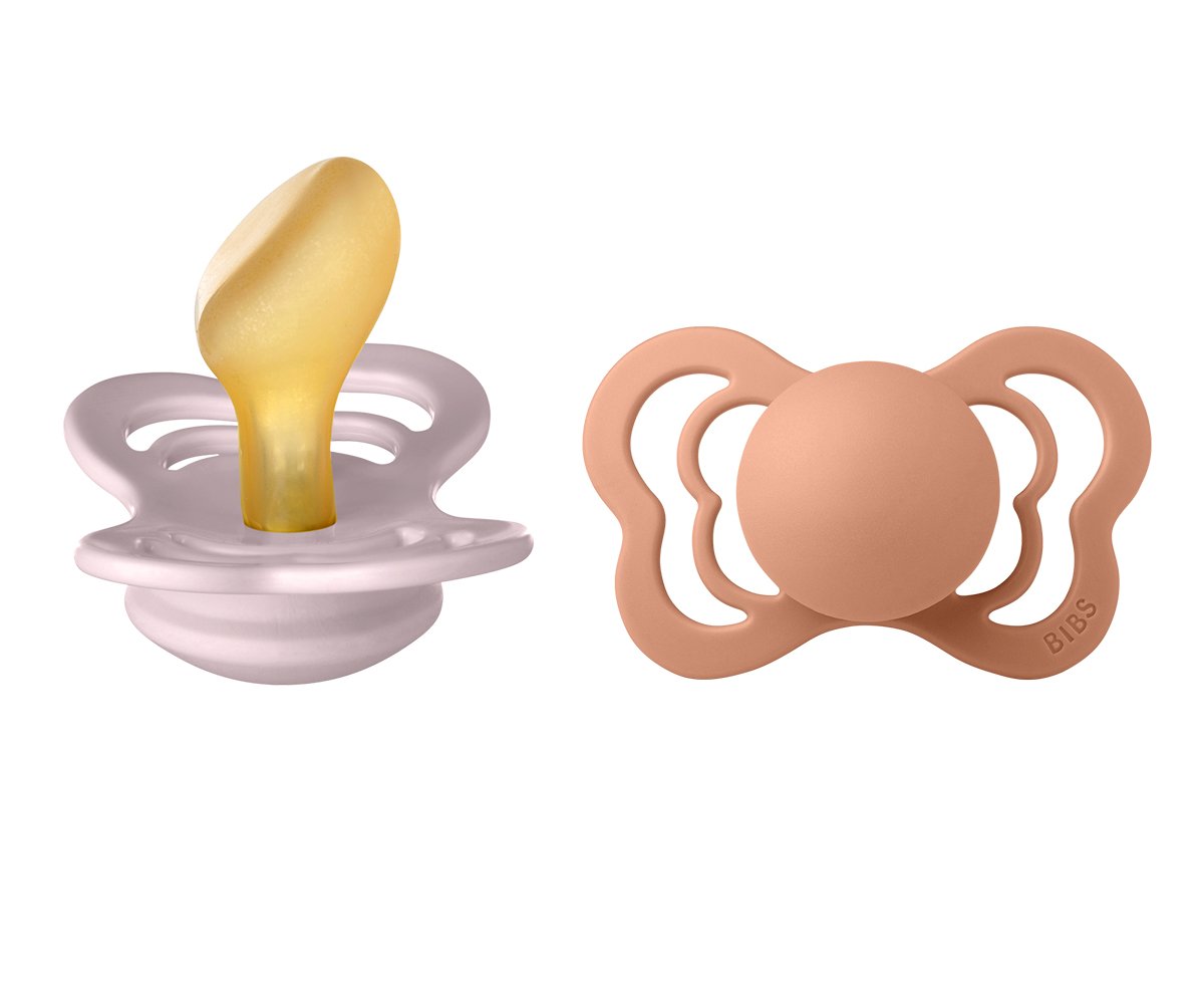 Pack 2 Succhietti BIBS Couture Pink Plum/Peach Lattice