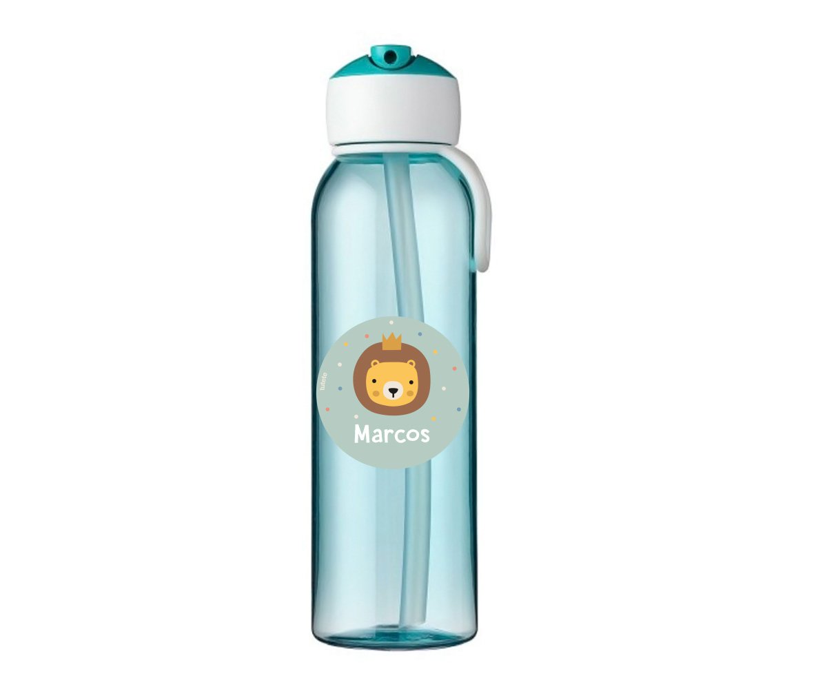 Botella Campus Flip-Up Personaliza Turquesa 500ml Animal Friends