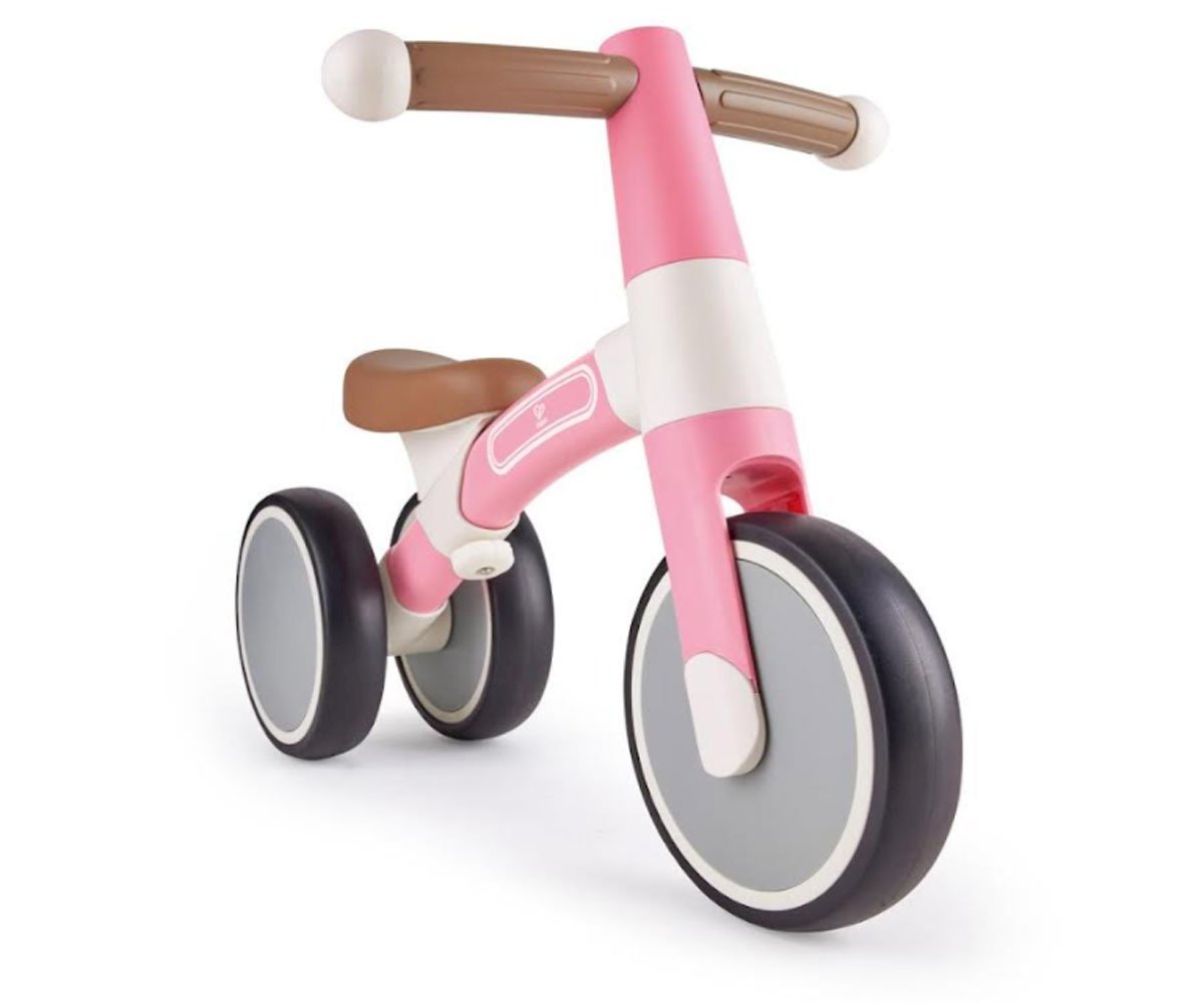 Minha 1º bicicleta de equilíbrio Vespa Rosa