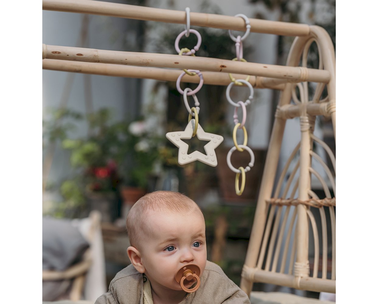 12 Anillas Cuelga Juguetes Loops Vanilla/Sage/Olive