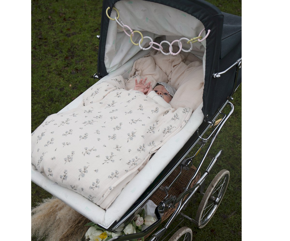 12 Anillas Cuelga Juguetes Loops Vanilla/Sage/Olive