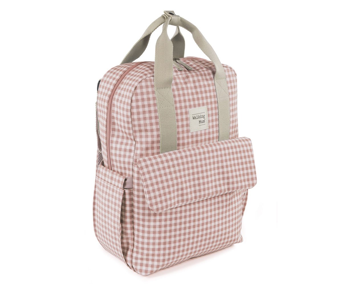 Sac à dos pour Poussette I Love Vichy Rose