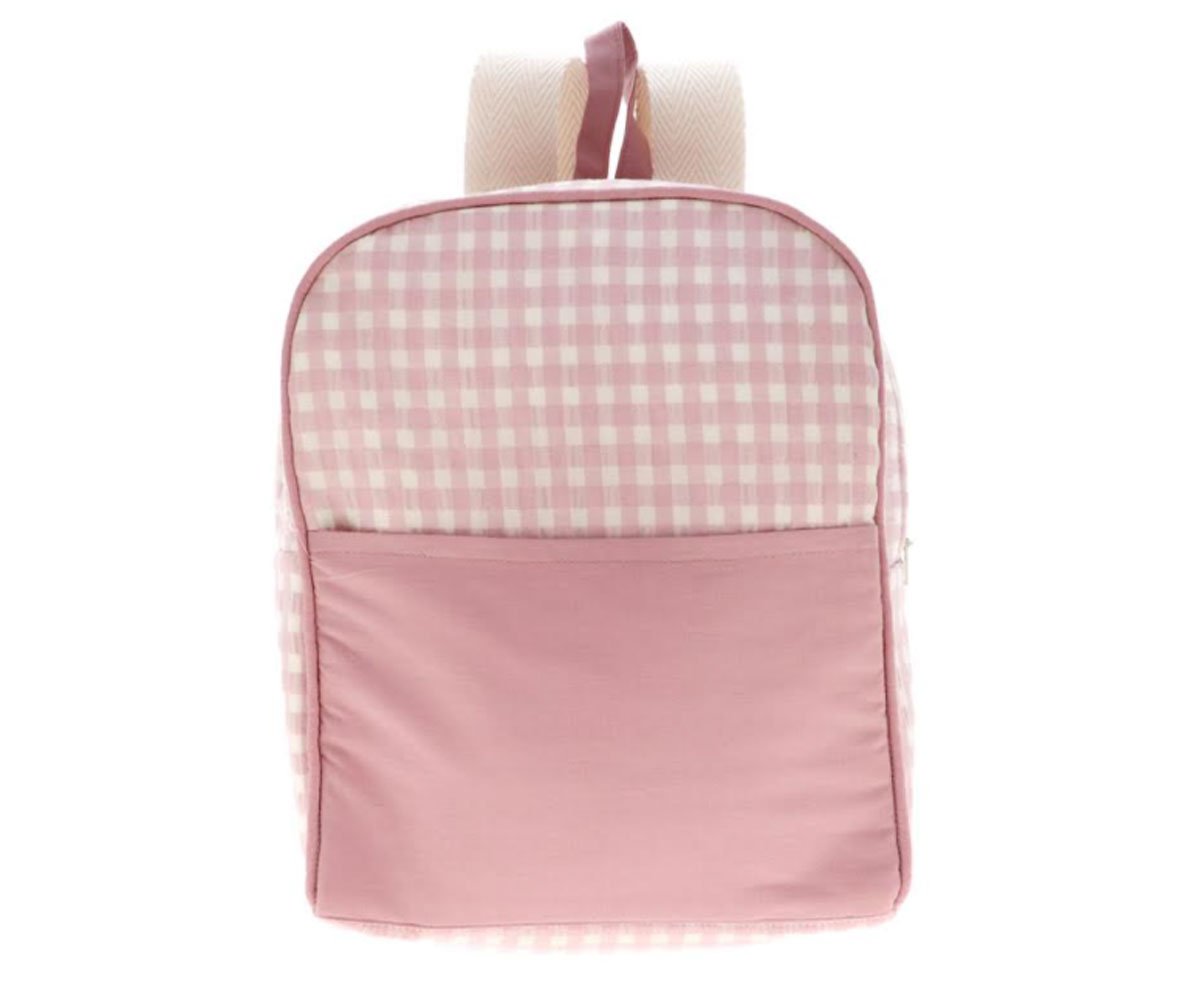 Mochila Vichy Rosa Personalizable