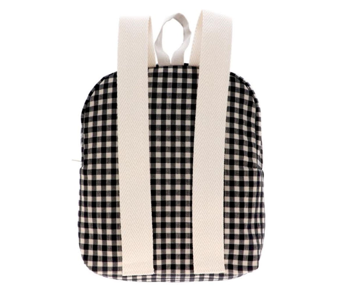 Sac à dos Vichy noir personnalisable