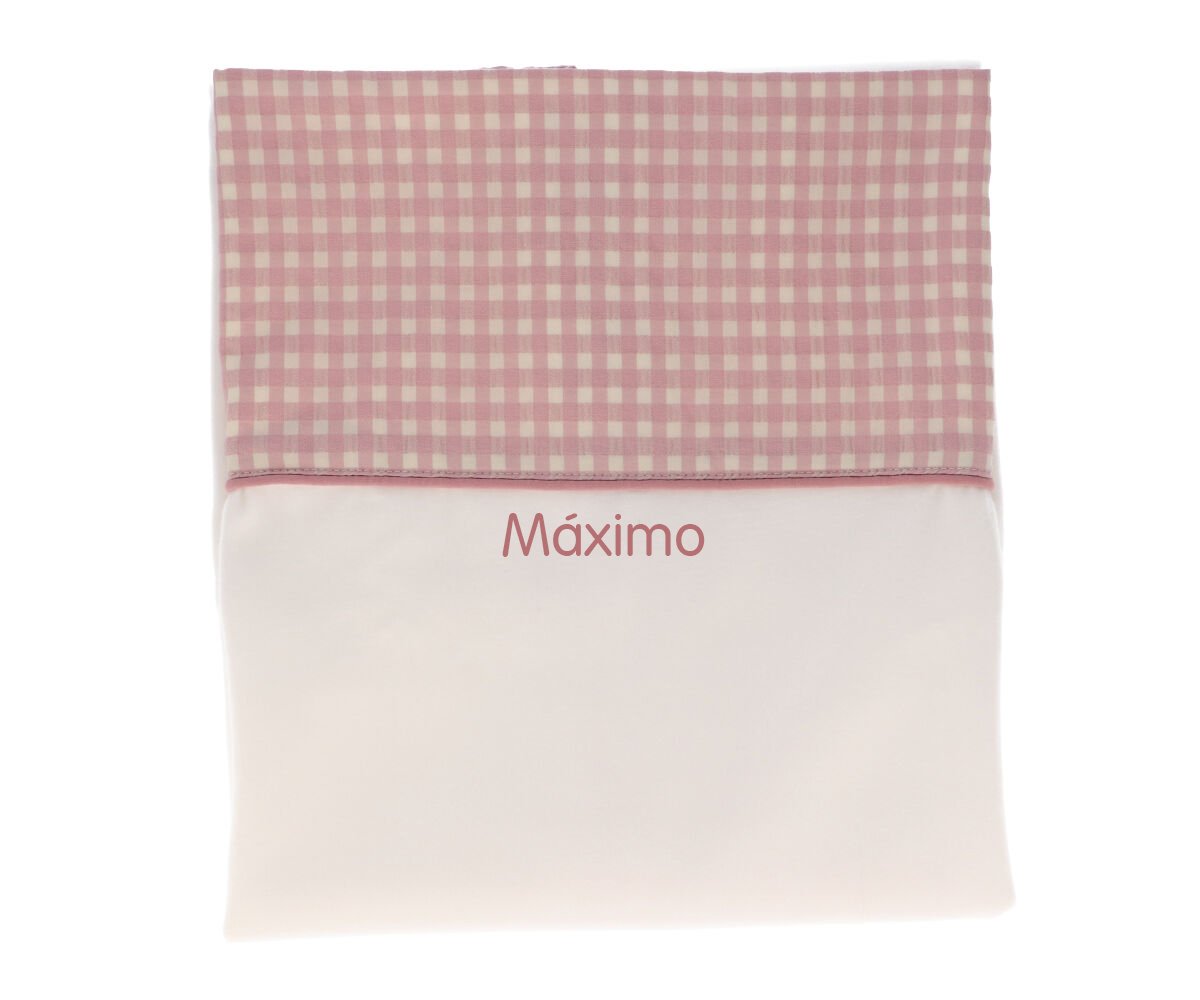 Manta Vichy Rosa Personalizable