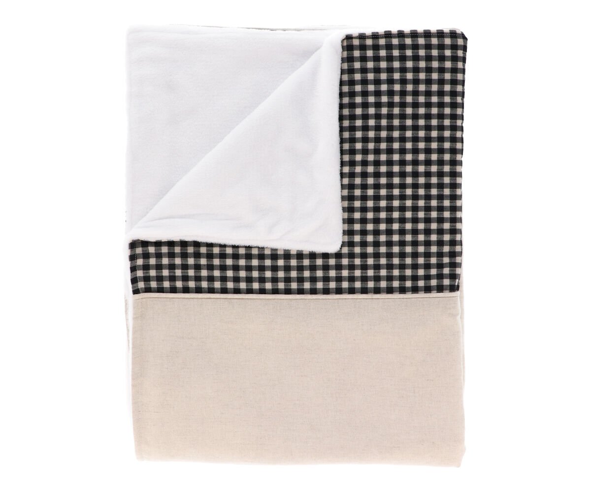 Couverture Coralina Vichy Noir Personnalisable