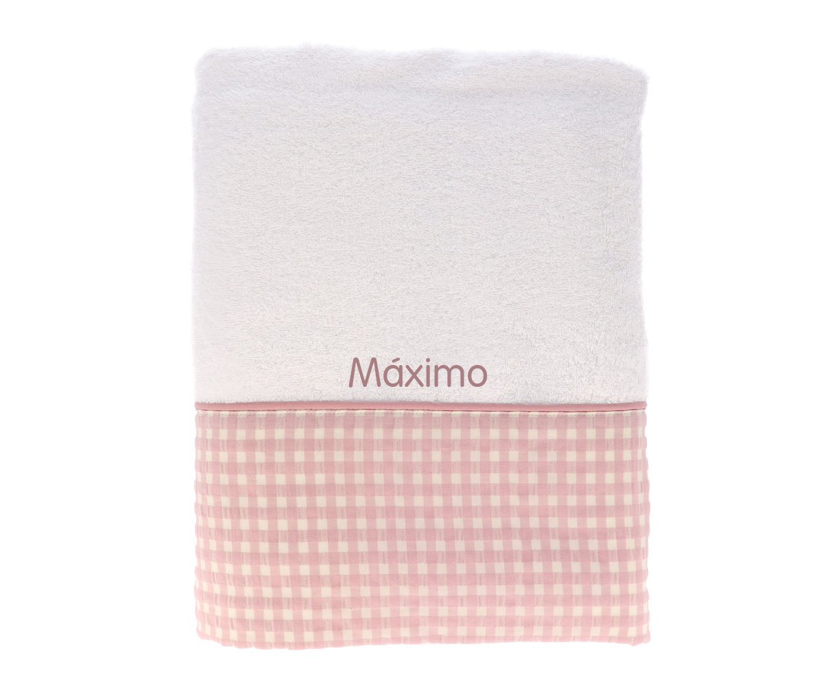 Toalla de Baño Vichy Rosa Personalizable