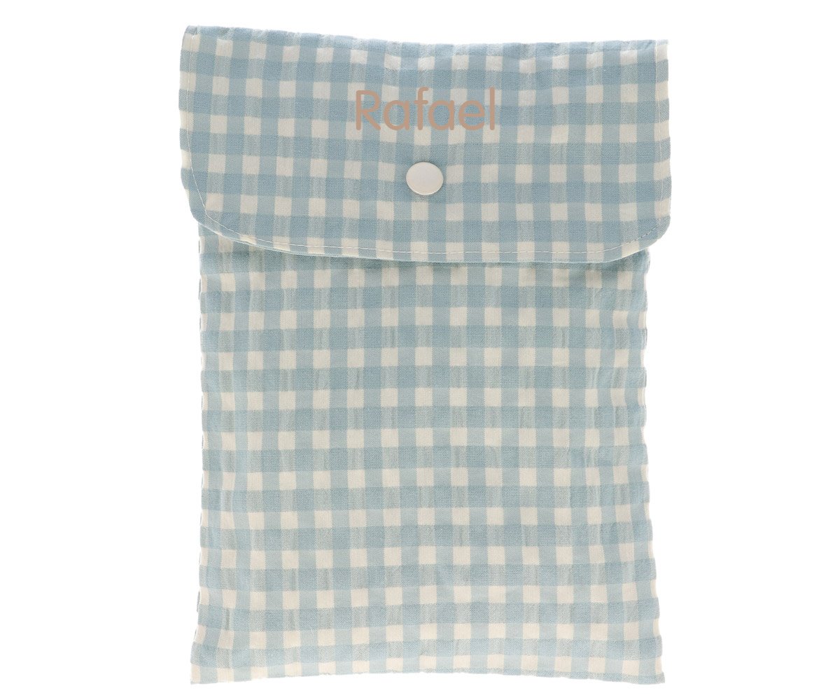 Bolsa para Pañales Vichy Verde Personalizable