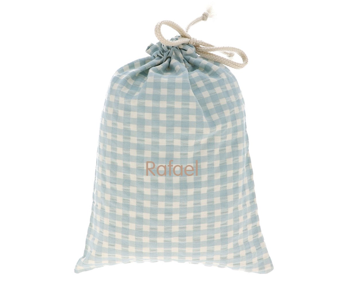 Bolsa Merienda Vichy Verde Personalizable