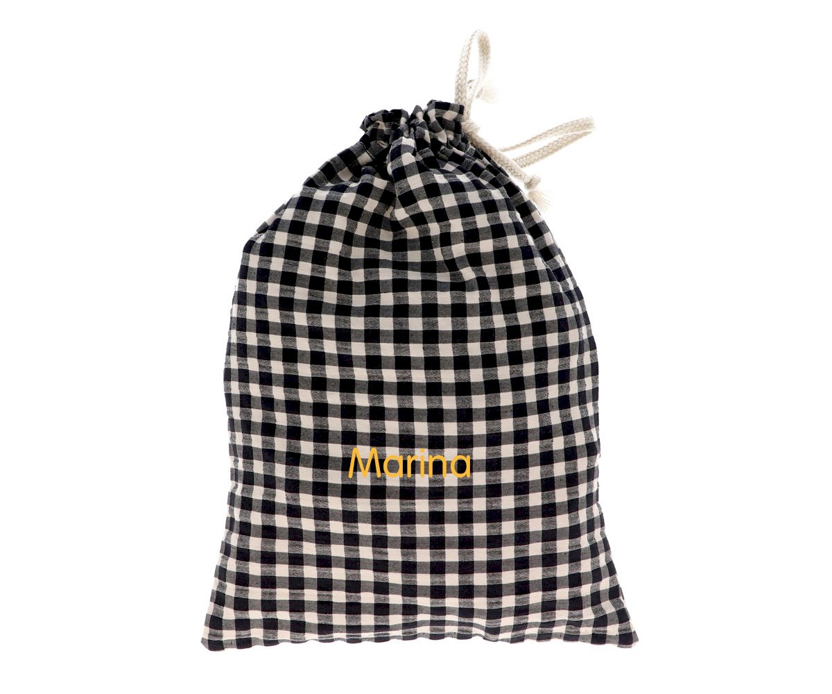 Bolsa Merienda Vichy Negro Personalizable