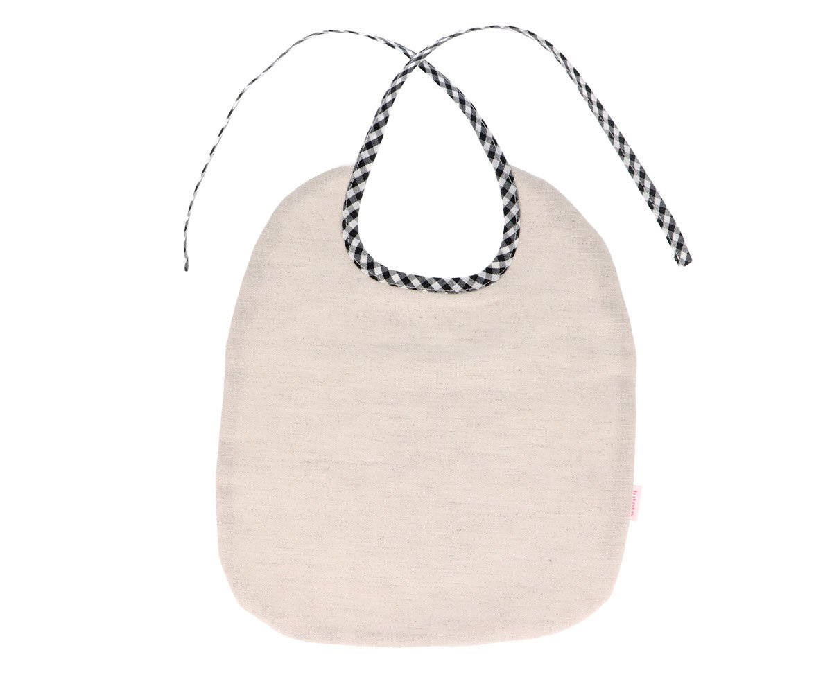 Bavette Vichy Noir Personnalisable