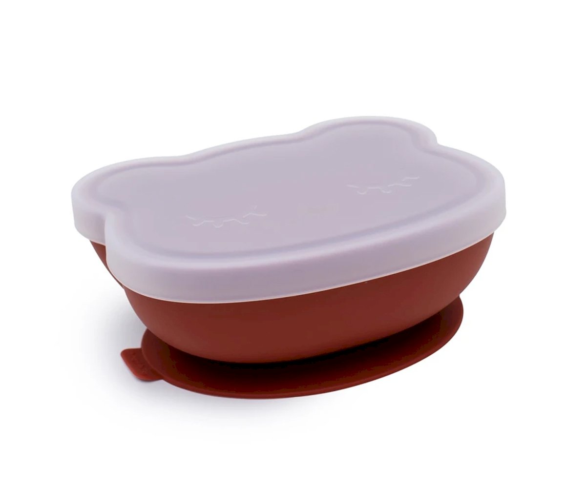 Taça com Ventosa e Tampa Urso Rust