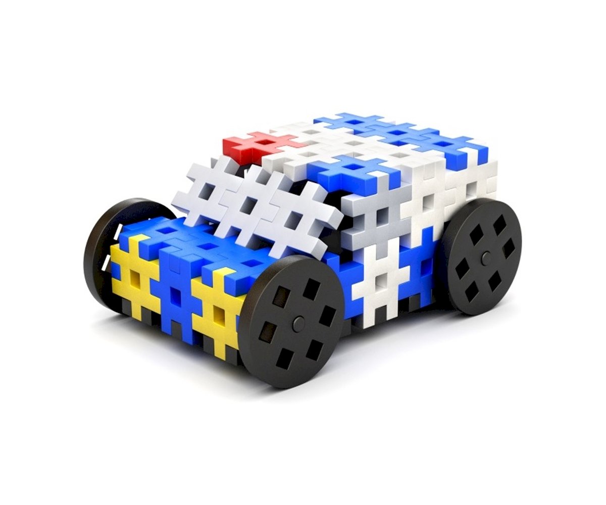 Peças de construção Veículos Polícia 4 em 1