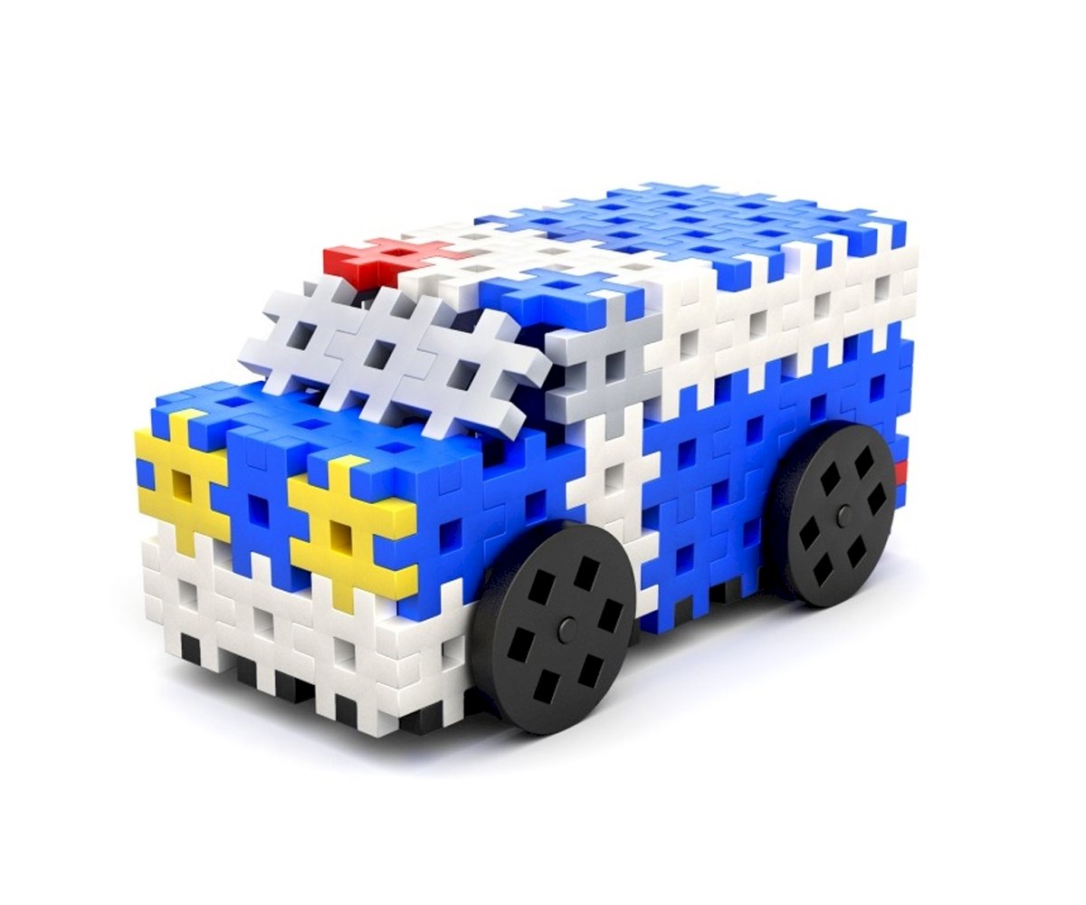 Peças de construção Veículos Polícia 4 em 1