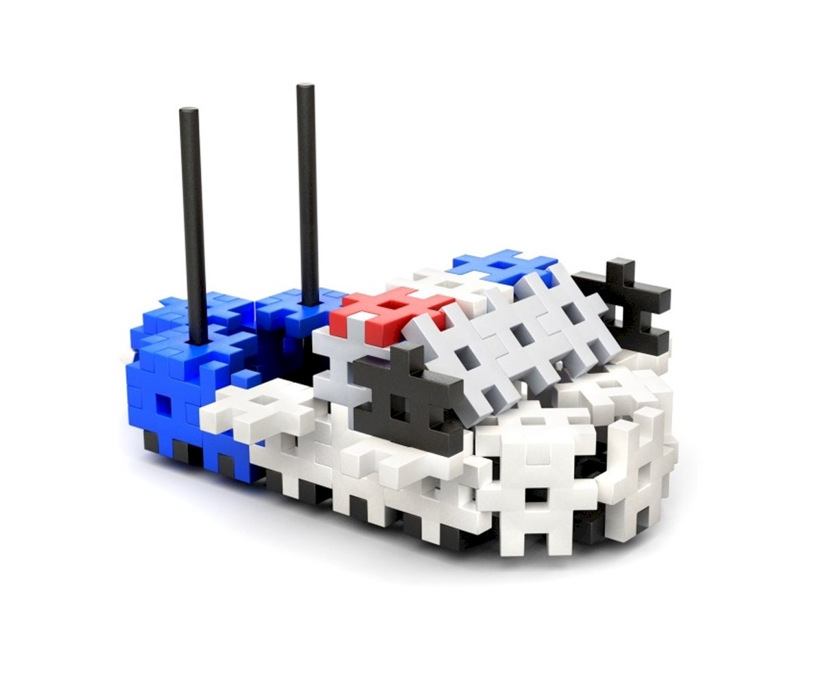 Peças de construção Veículos Polícia 4 em 1