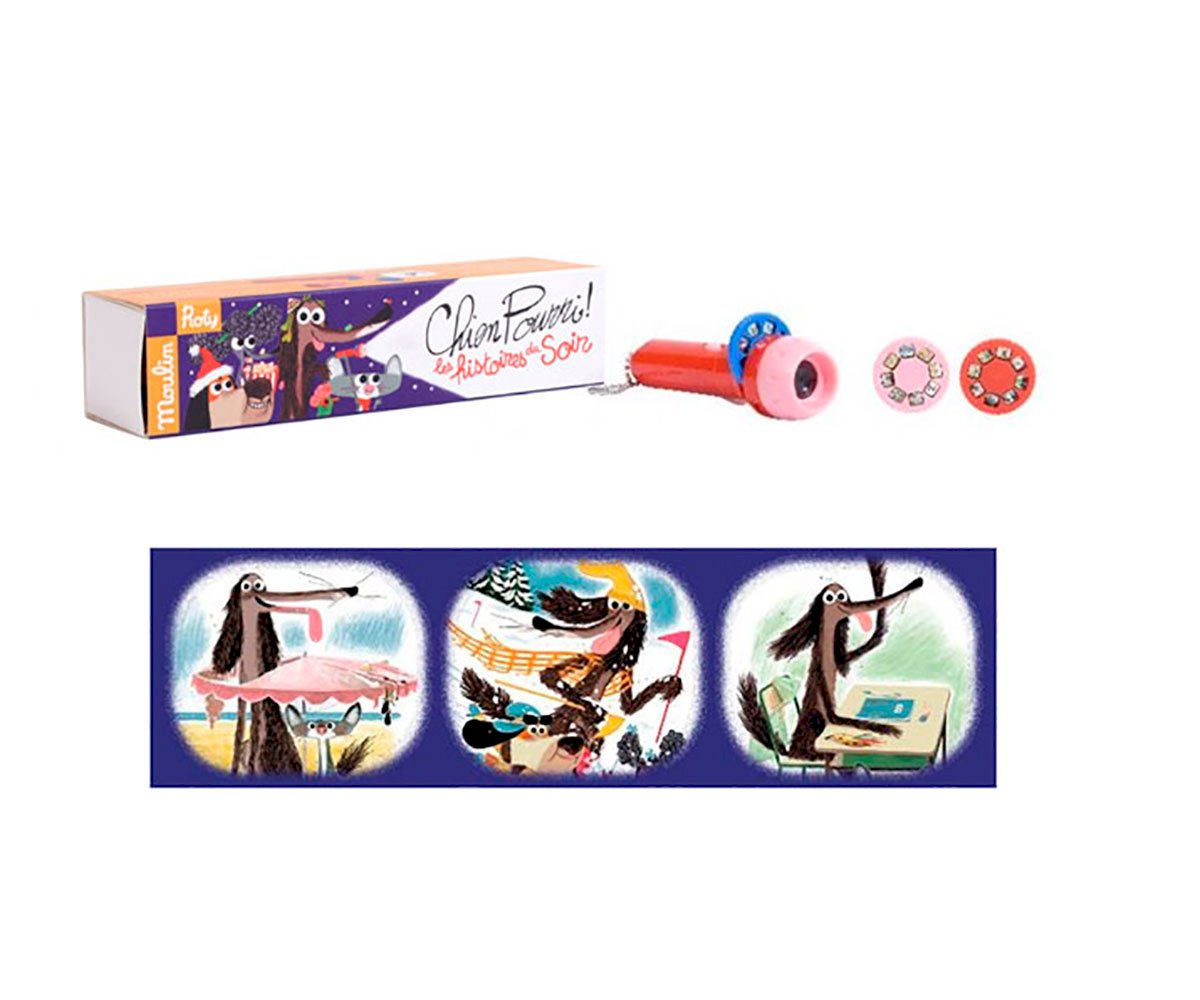 Lanterna do projetor das histórias do cão