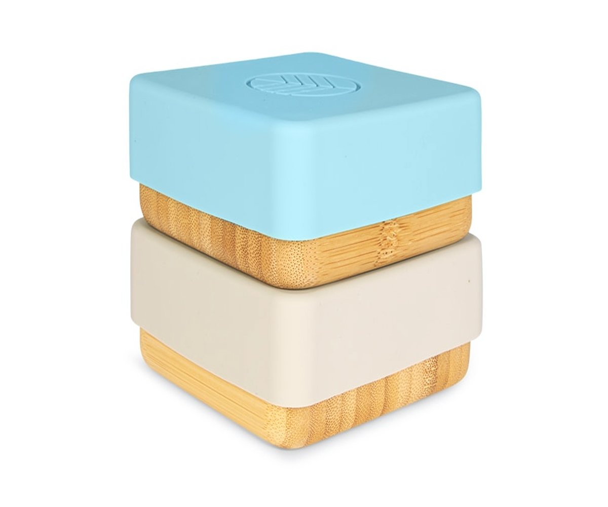 2 Snack Box Bambù Azzurro/Grigio