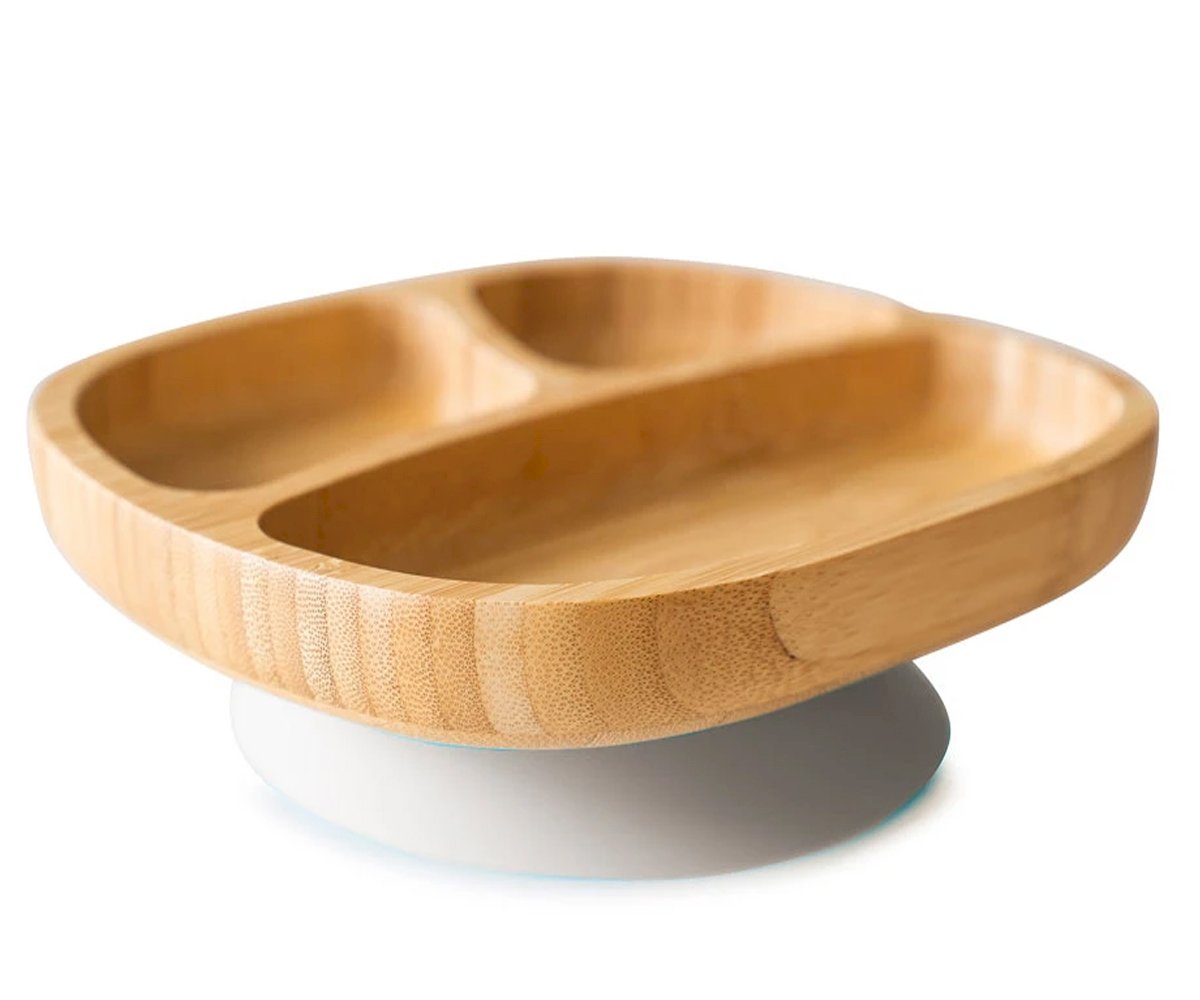 Piatto Ventosa Eco Bambù Toddler Grigio