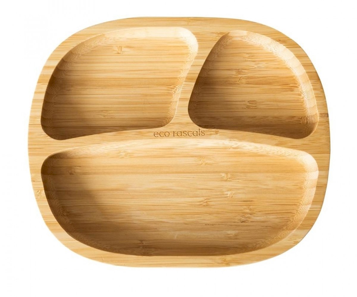 Piatto Ventosa Eco Bambù Toddler Grigio