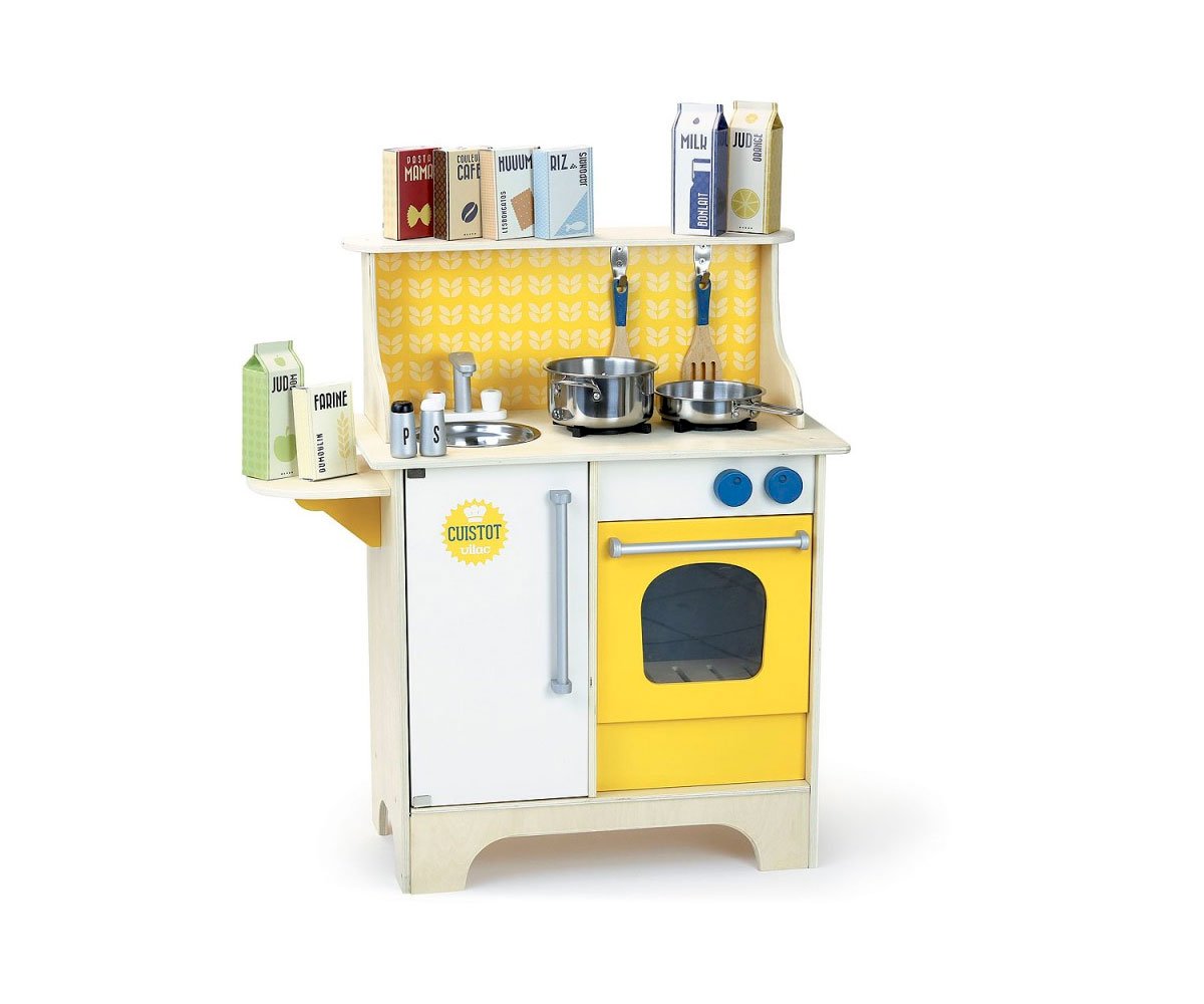 Cozinha de madeira mostarda