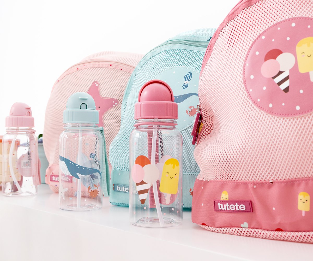 Gourde en Plastique Dots Sage Personnalisable