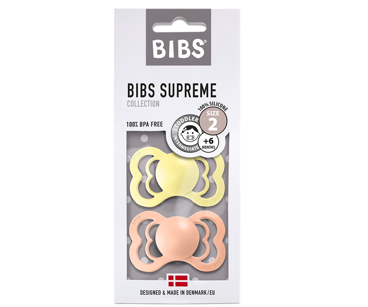 Pack 2 Succhietti BIBS Supreme Sunset/Sunshine Silicone