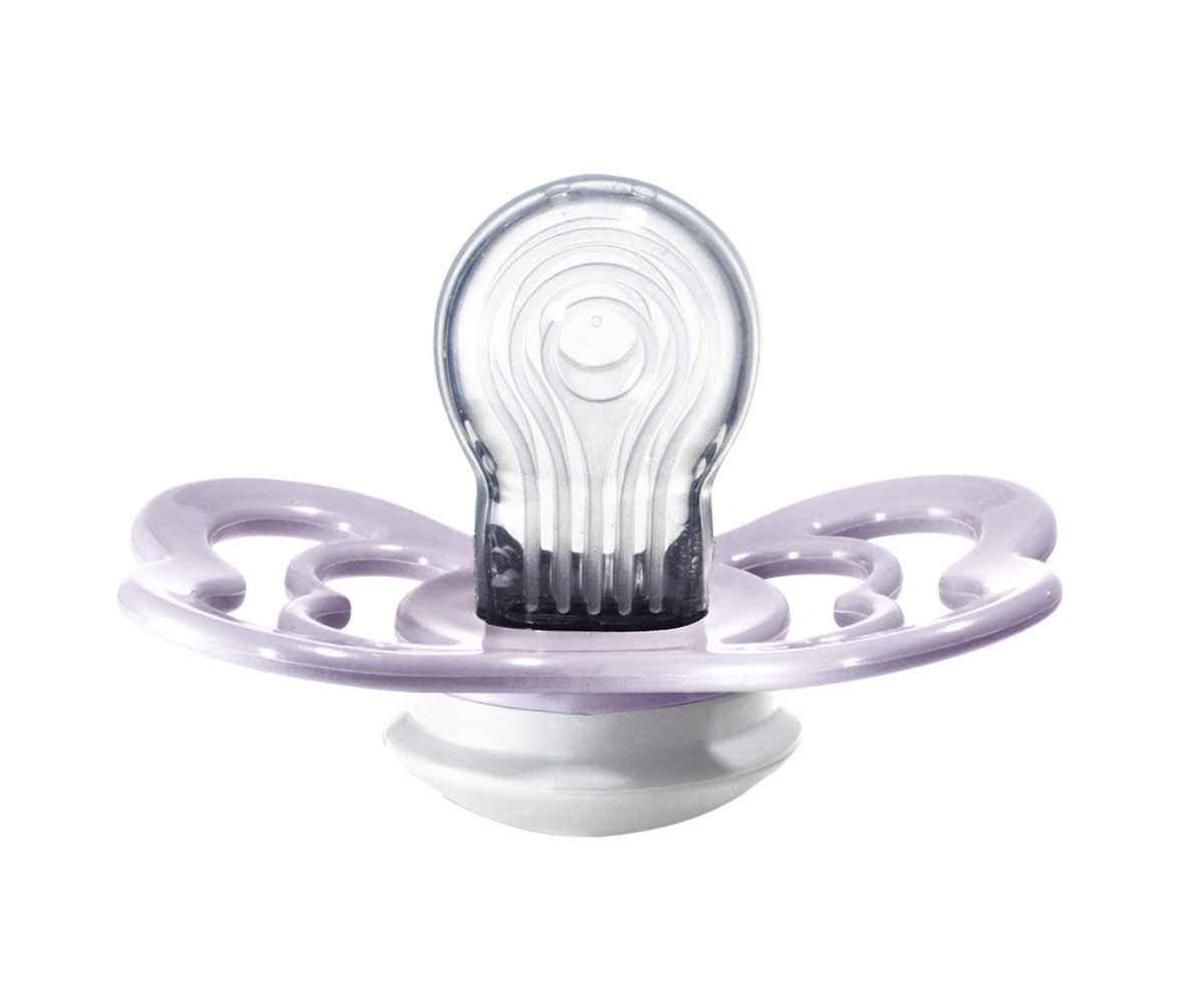 2 BIBS Supreme Soothers Heather/Dusky Lilac Silicone