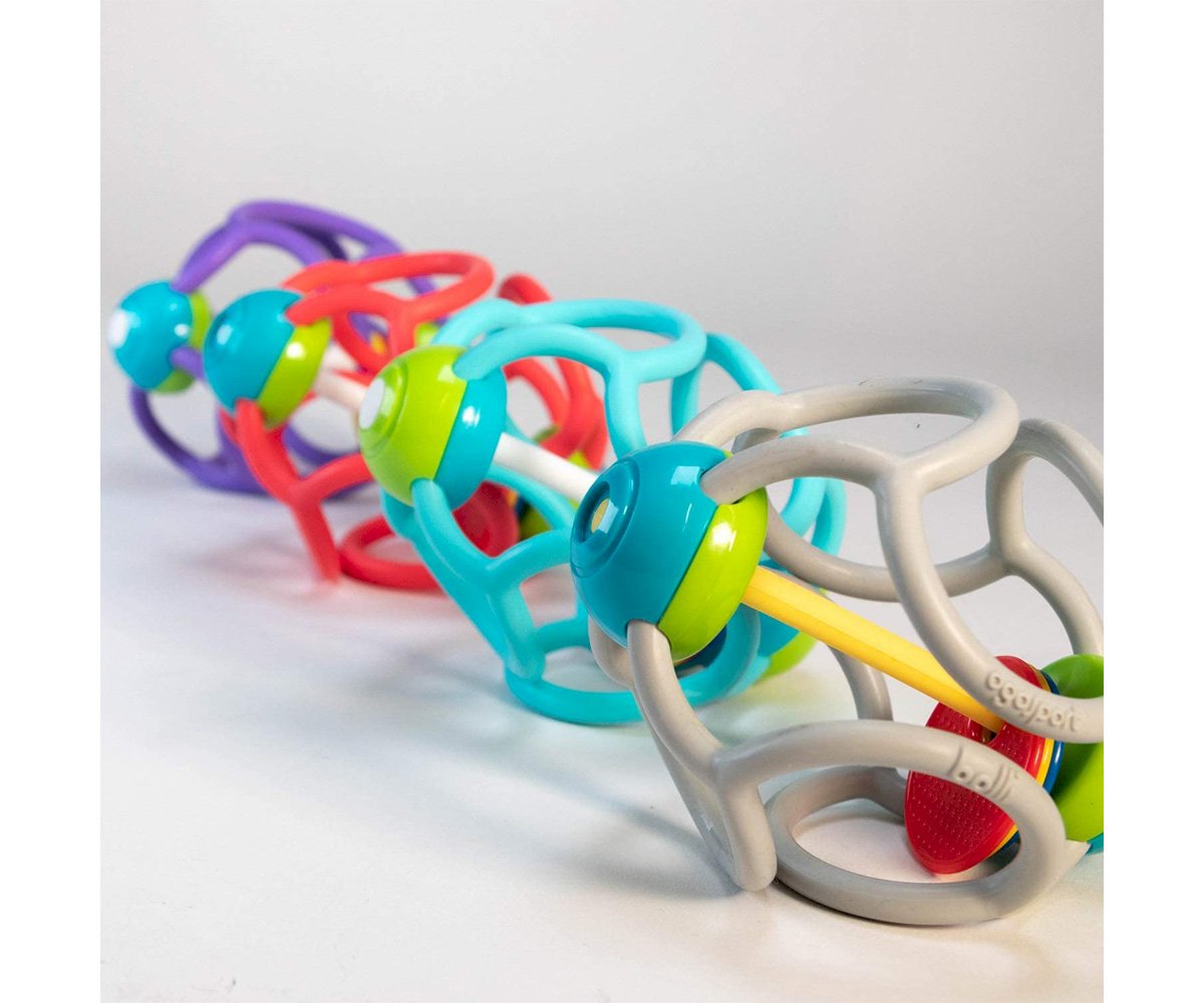 Chocalho e mordedor Ogobolli Light Blue Tewer