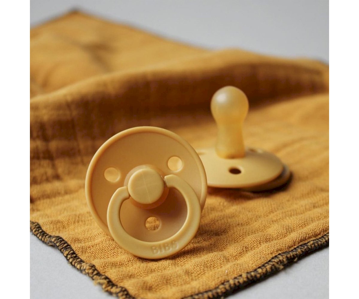 2 Succhietti BIBS Colour Round Mustard/Dark Denim