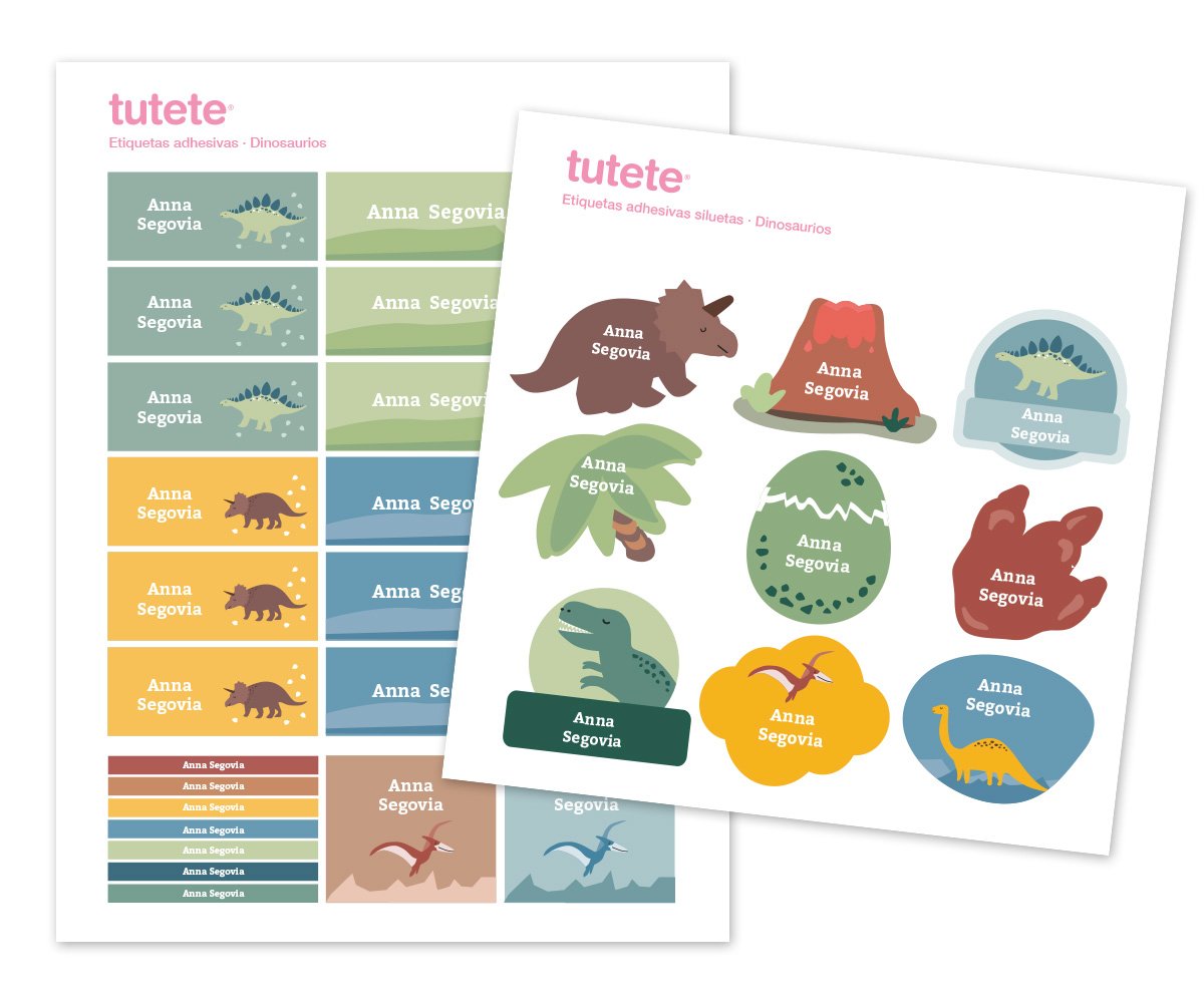Pack Combinado Termo y Pegatinas Dinosaurios