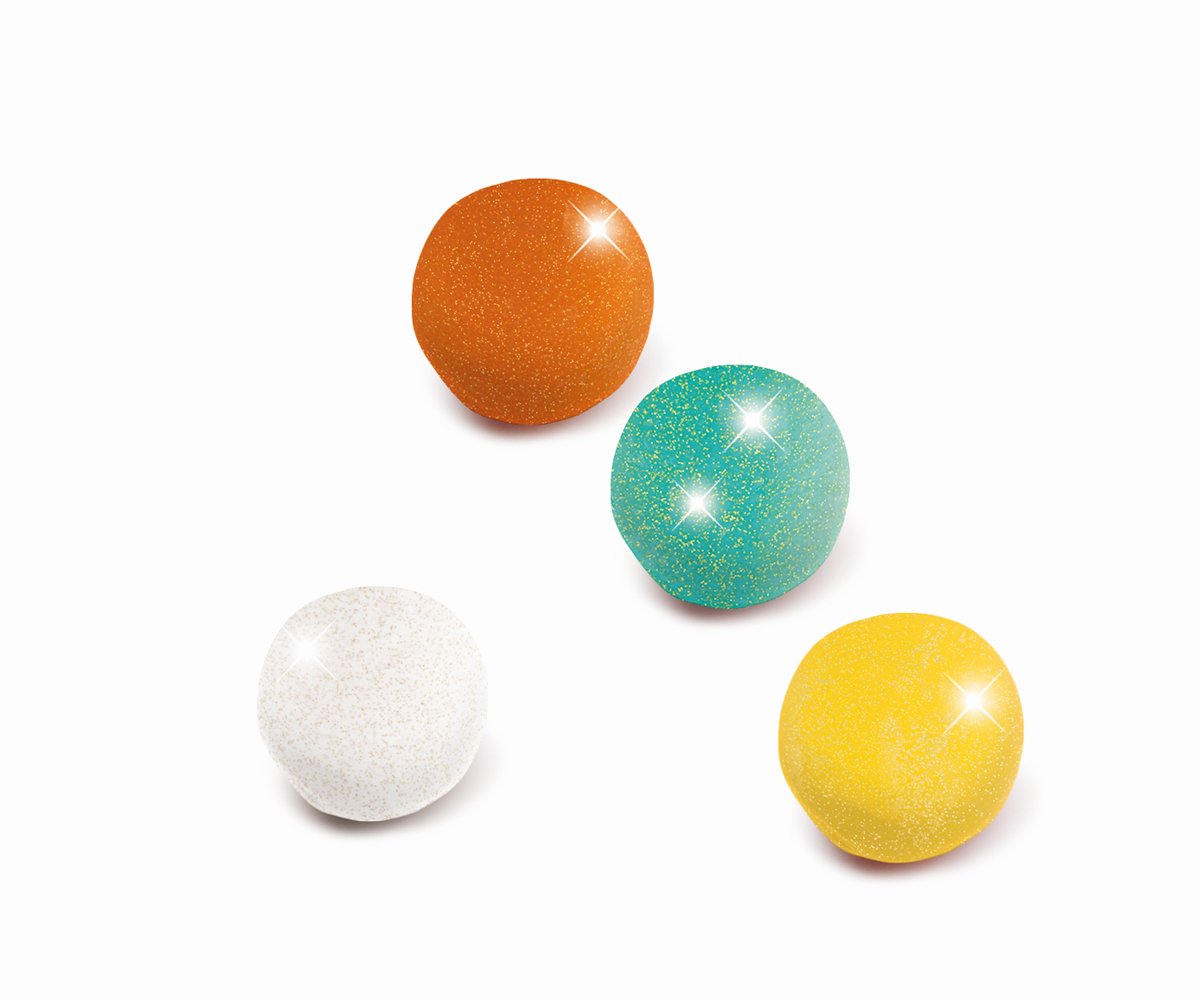 4 Botes de Plastilina con Purpurina