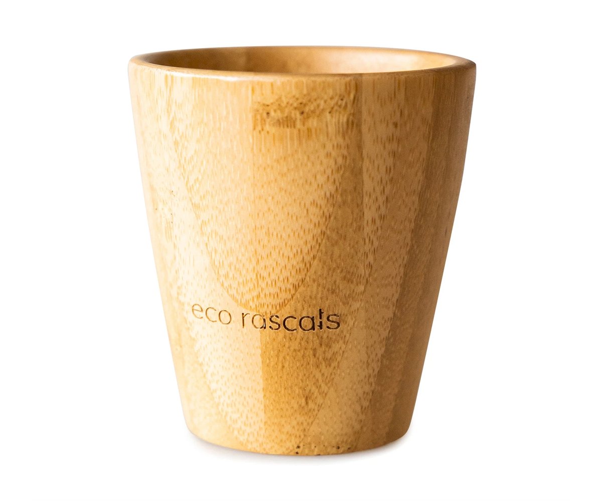 Bicchiere Eco Bambù Tappo Rosa 190ml