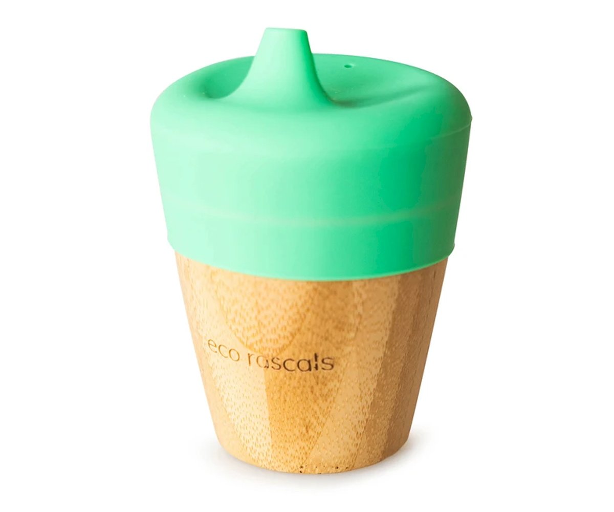 Bicchiere Eco Bambù Tappo Verde 190ml