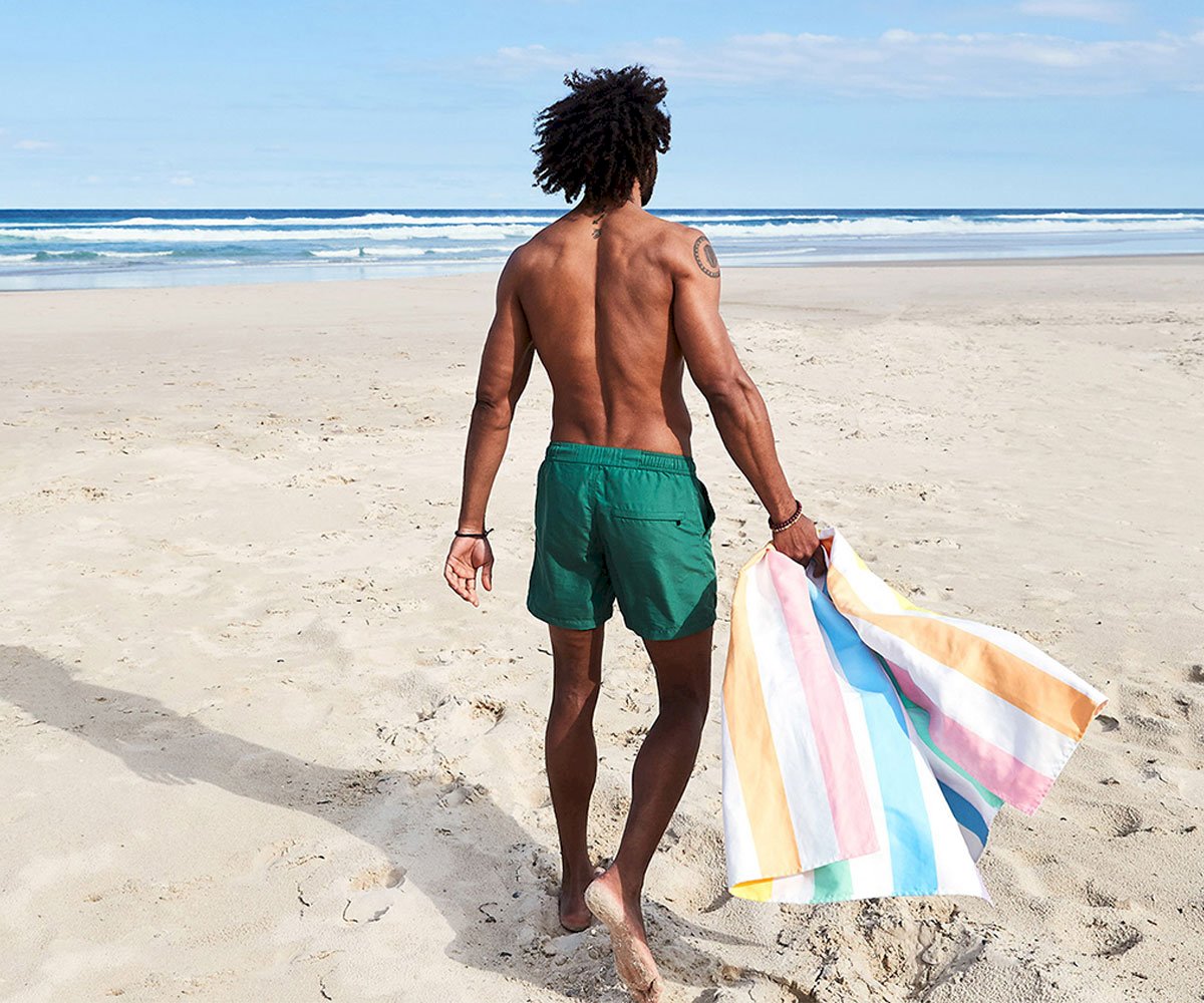 Toalha de Praia Microfibra Summer Rainbow Pastel Personalizada Large