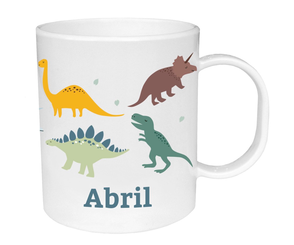 Taza de Plástico Personalizada Mundo Dinosaurios