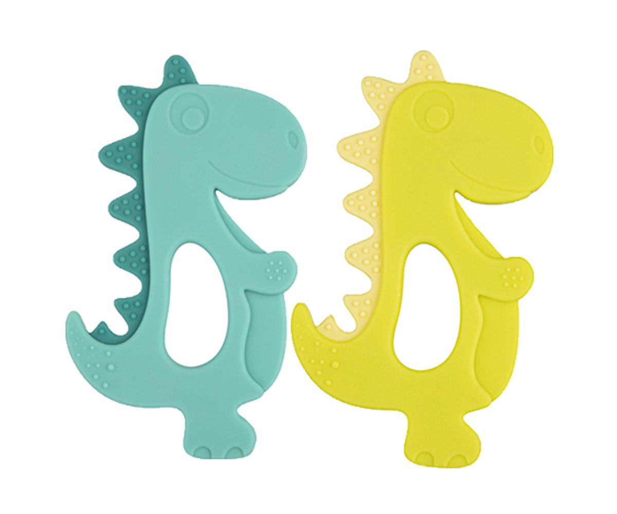 Mordedor de Silicone Dinossauro Amarelo