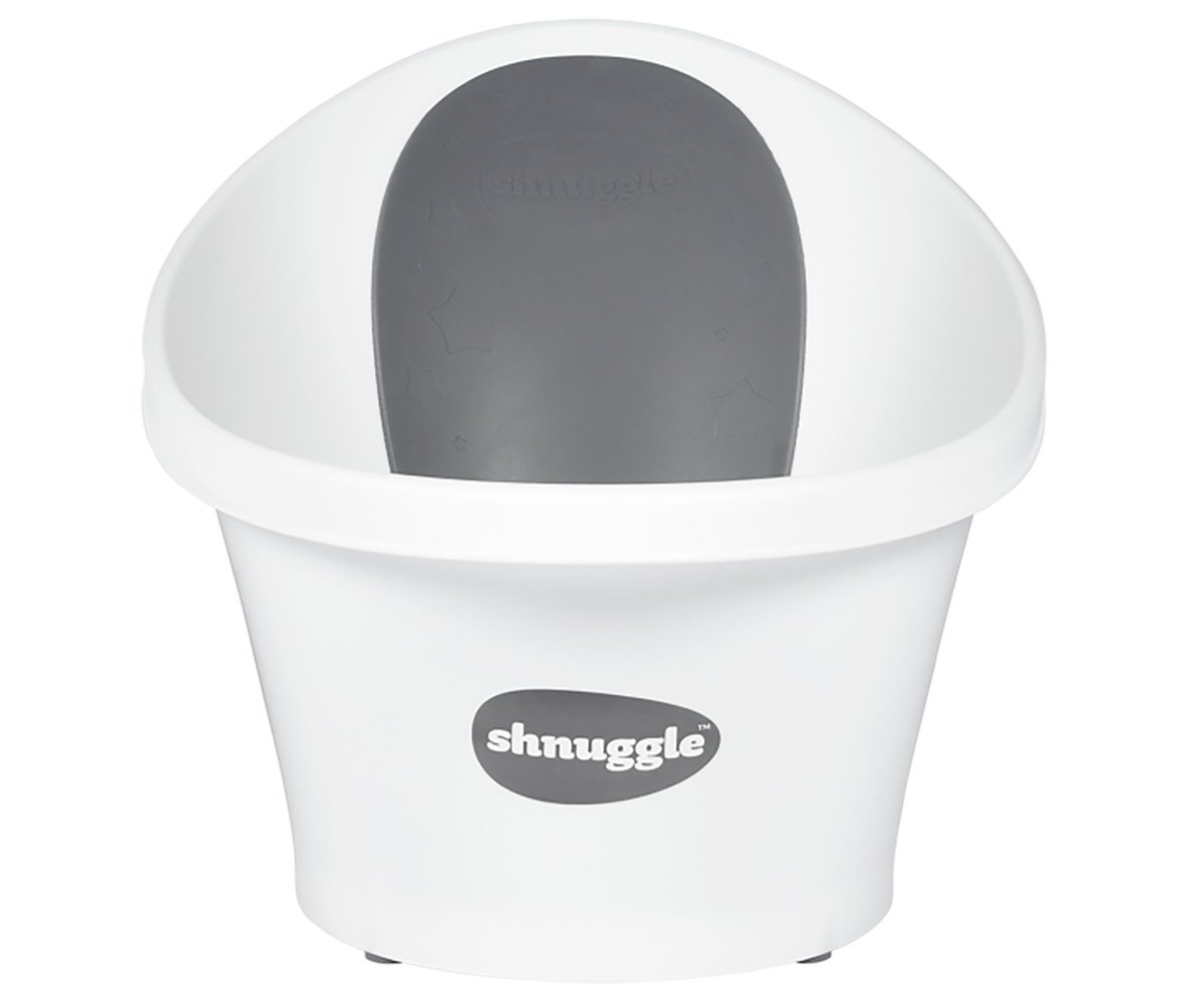 Bañera Shnuggle Blanca Respaldo Gris Estrellitas