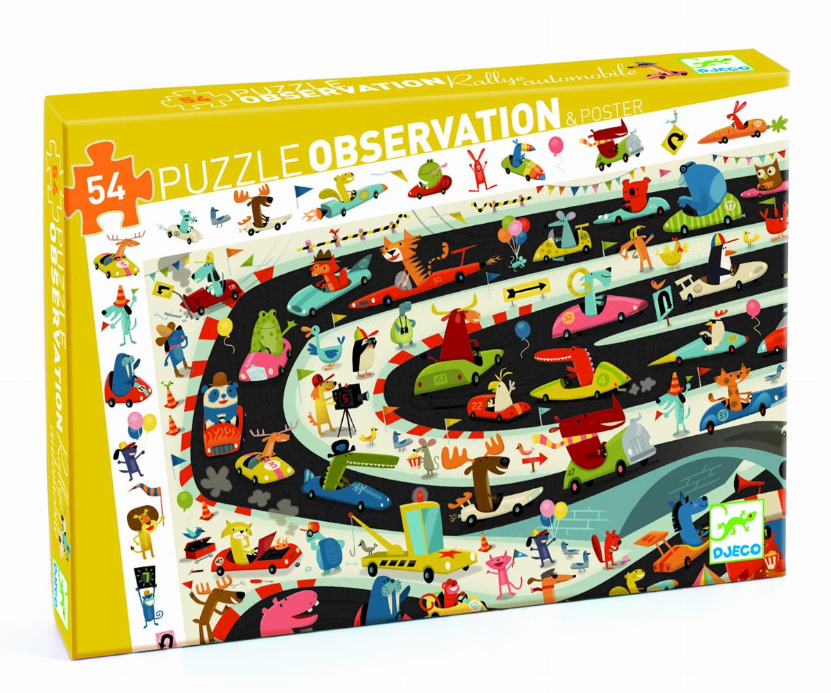 Puzzle Observación Rally de Coches
