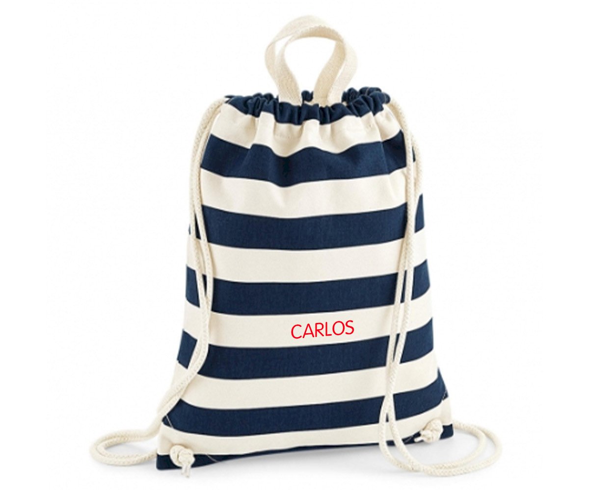 Sacca-Zaino Natural-Navy Personalizzabile