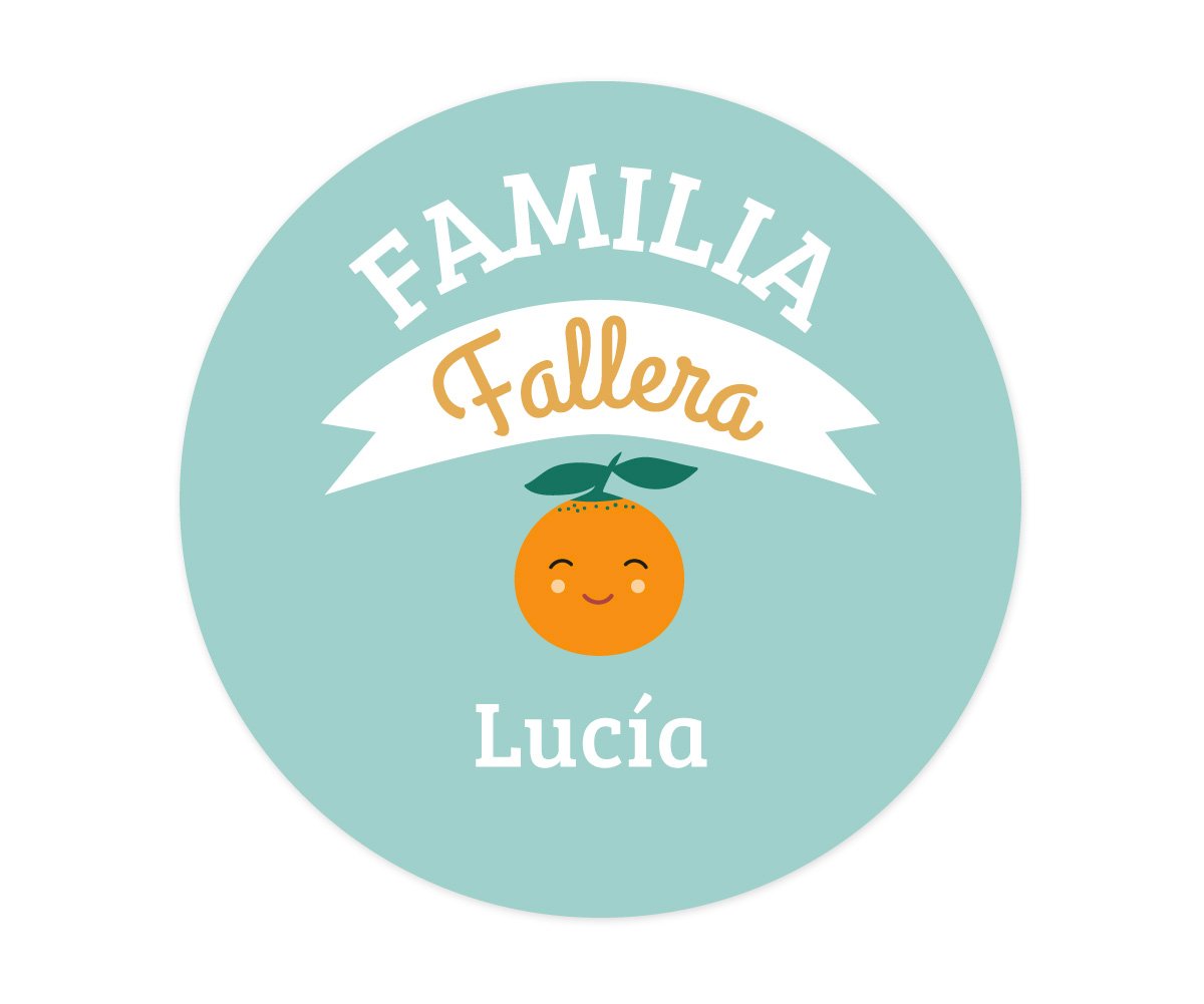 Chapa Personalizada Bebé Familia Fallera