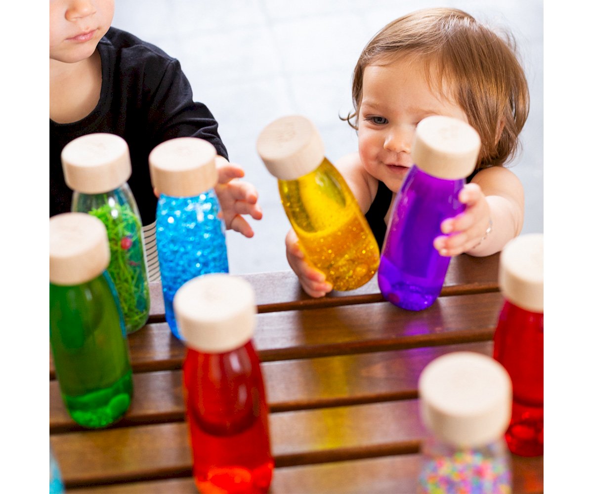 Botella Sensorial Flotante Rosa