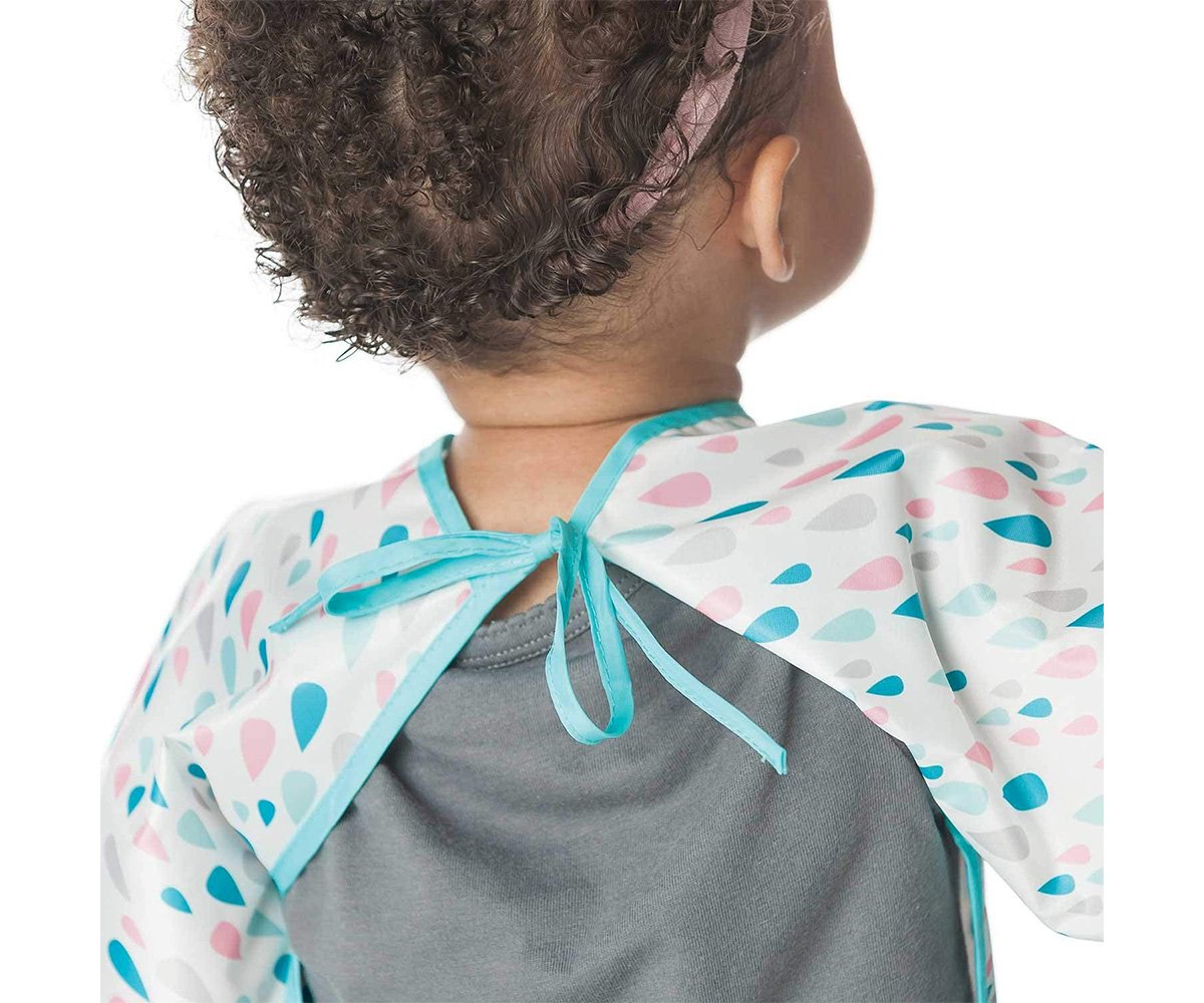 Bumkins Sleeved Bib Raindrops