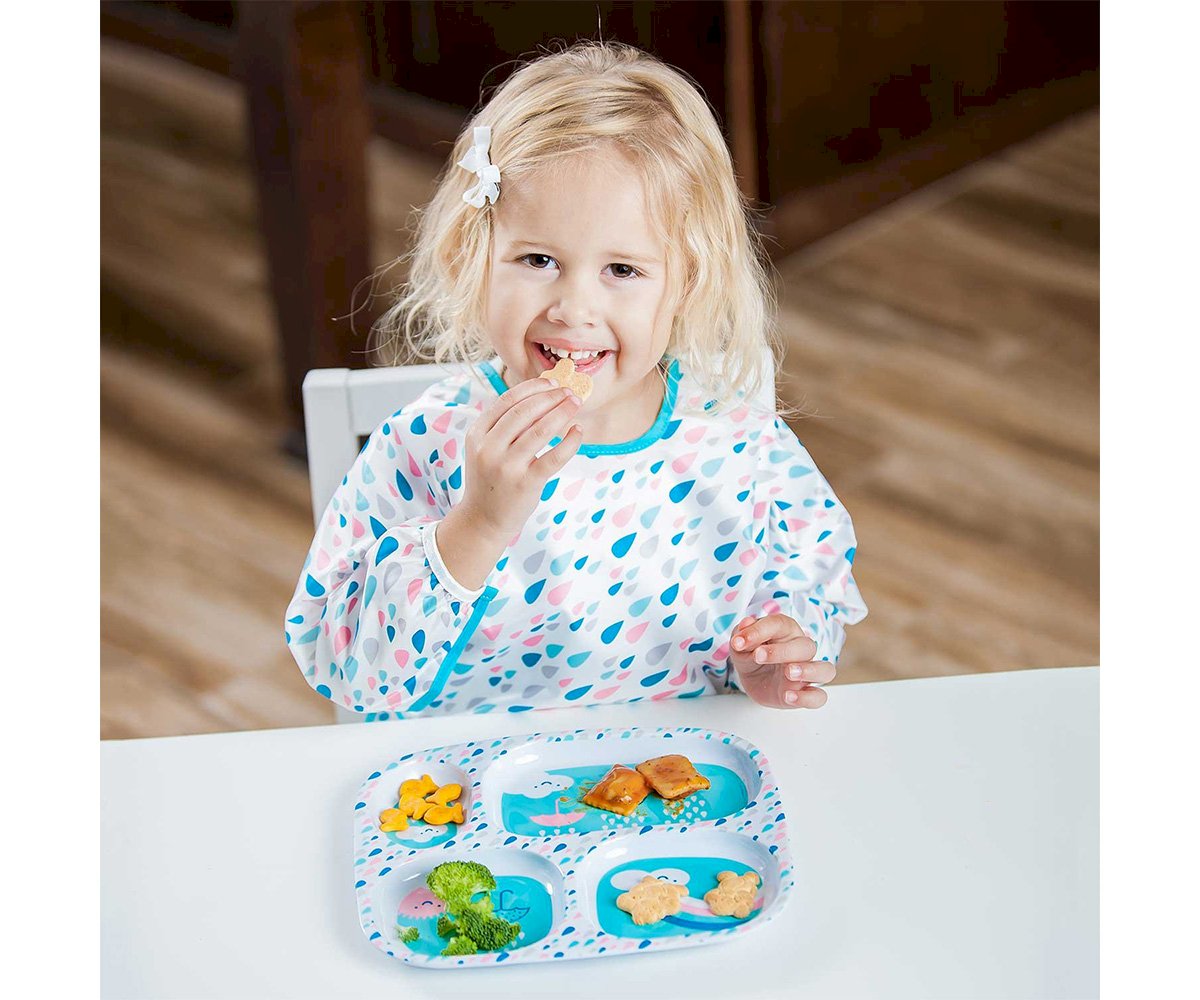 Bumkins Sleeved Bib Raindrops