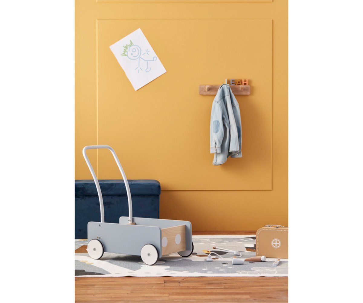 Para Arrastar Brinquedos e Andador azul e cinza