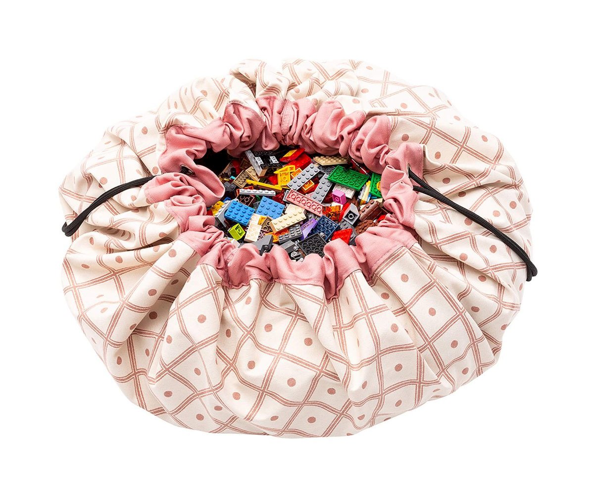 Saco Reversible Play & Go Geo Coral