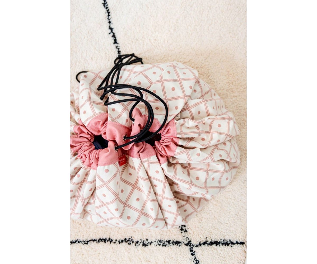 Saco Reversible Play & Go Geo Coral