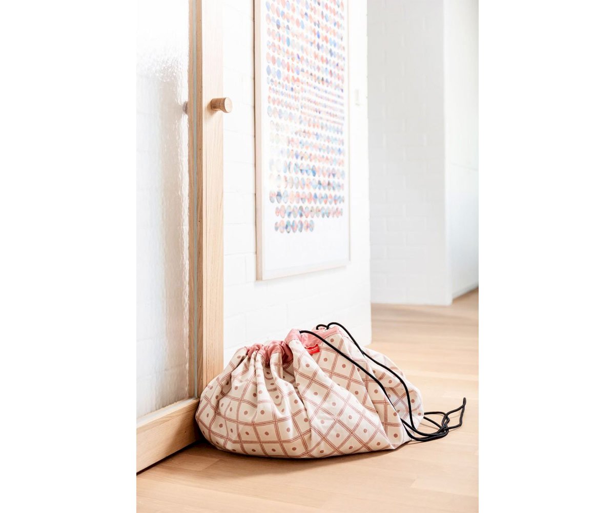 Saco Reversible Play & Go Geo Coral